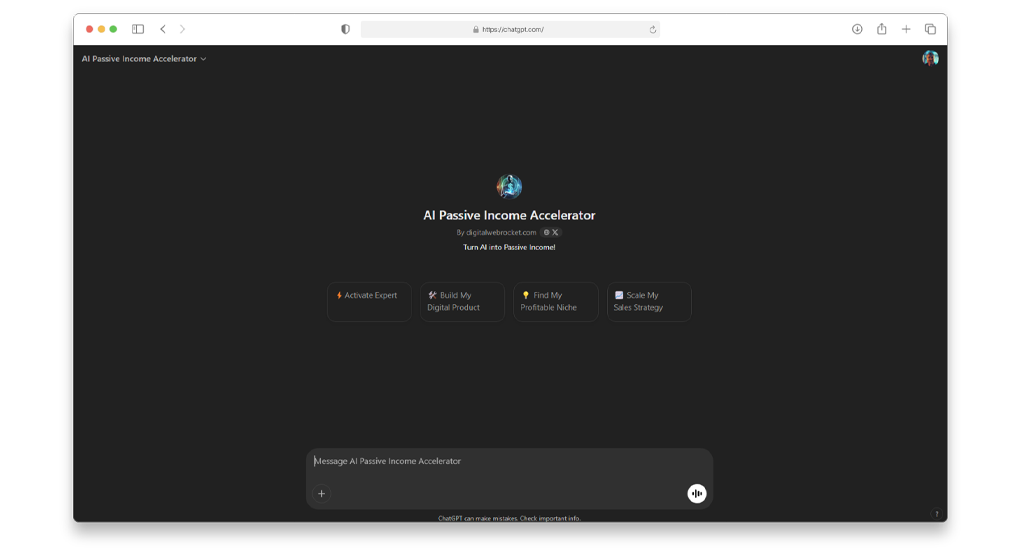 Passive Income Accelerator GPT
